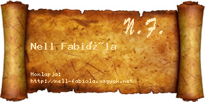 Nell Fabióla névjegykártya